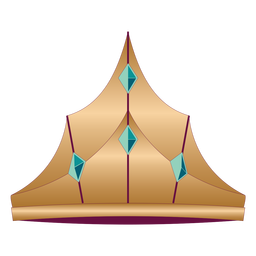 Geometrical king crown PNG Design