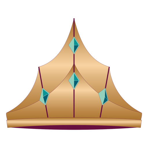Geometrical king crown PNG Design