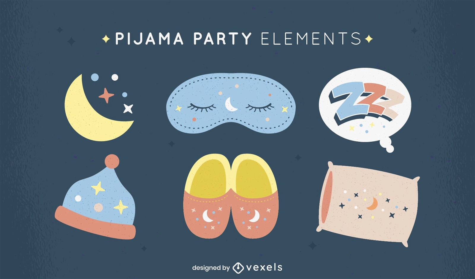 Conjunto de elementos de fiesta de pijamas para pijamas