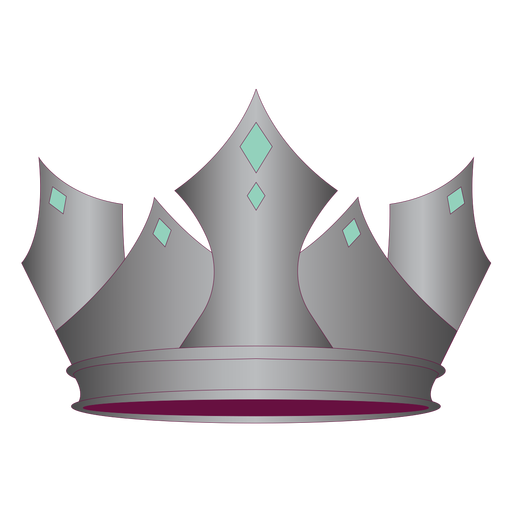 Silver pointed crown color stroke