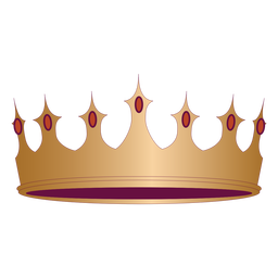 Gold and ruby royal crowns Transparent PNG