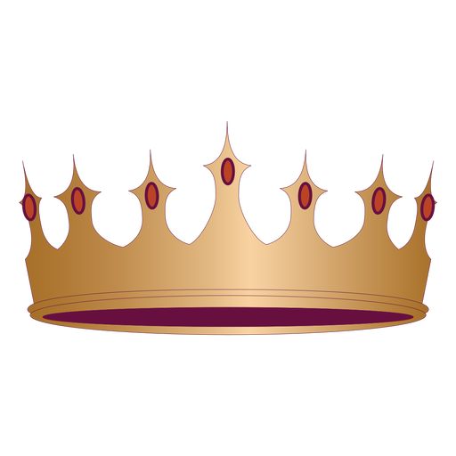 Gold and ruby royal crowns PNG Design