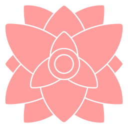 Triangular shape cut out flower from top PNG Design