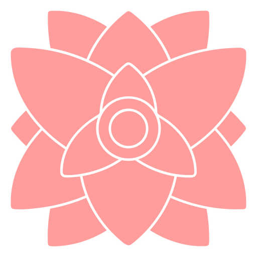 Triangular shape cut out flower from top PNG Design