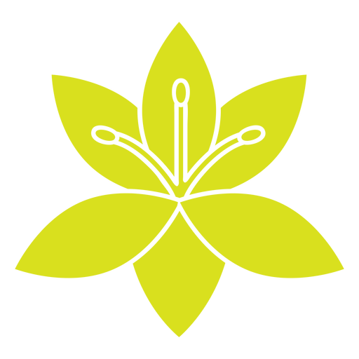 Yellow flower cut out PNG Design