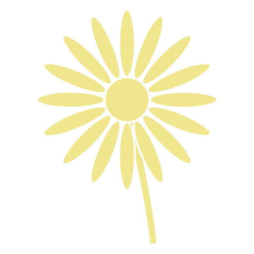 Daisy flower simple design flat PNG Design