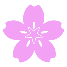 Simple pink flower design cut out PNG Design
