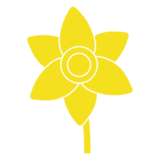 Yellow wild flower cut out PNG Design