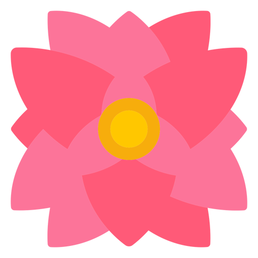 Triangular shape flower flat PNG Design