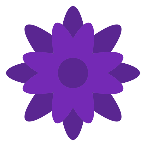 Anemone flower flat PNG Design