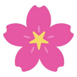Purple wild flower flat PNG Design