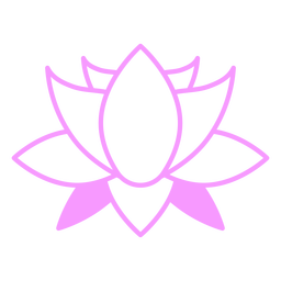 Pink Lotus Flower Filled Stroke PNG & SVG Design For T-Shirts