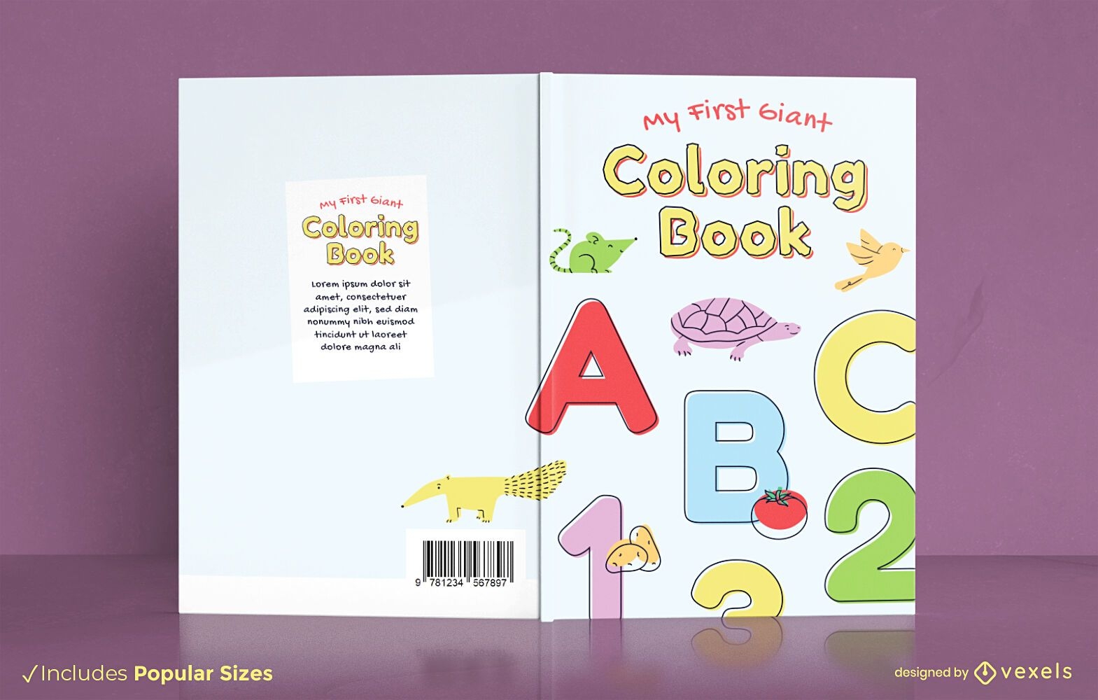 Livro de colorir para crian?as com design de capa