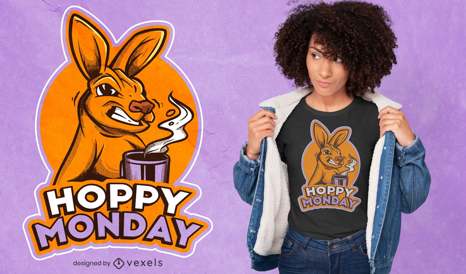 Dise?o de camiseta Angry Kangaroo Monday