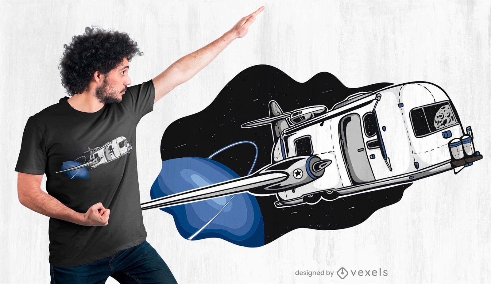 Design de t-shirt do trailer do vaivém espacial