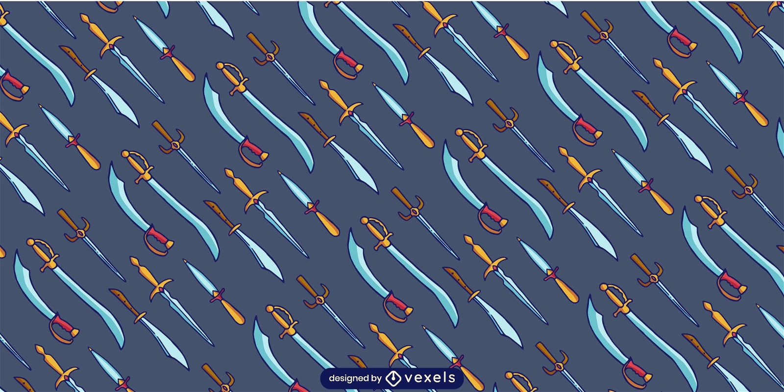 Sword weapon warrior pattern design