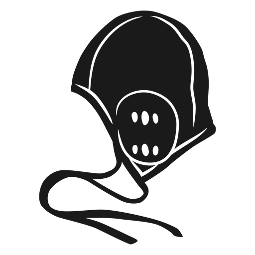 Capacete recortado de pólo aquático Desenho PNG