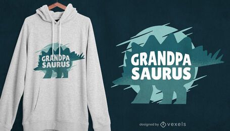 Diseño de camiseta abuelo saurio