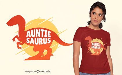 Auntie saurus t-shirt design
