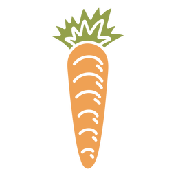 Simple carrot color cut out PNG Design Transparent PNG