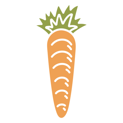 Simple carrot color cut out PNG Design