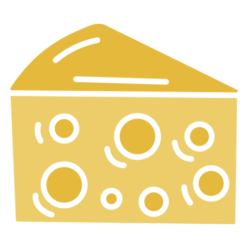 Piece of cheese color cut out PNG Design