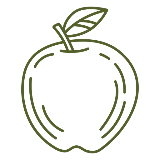 Apple simple stroke PNG Design