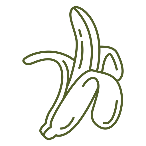 Peeled Banana Semi Flat PNG & SVG Design For T-Shirts