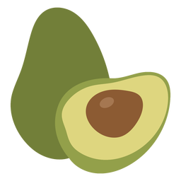 Open avocado semi flat