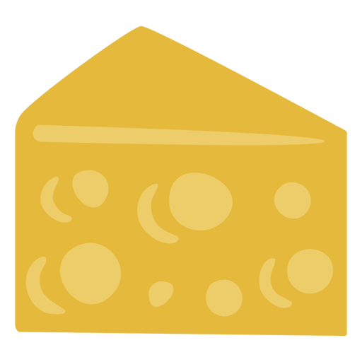 Cheese slice semi flat PNG Design
