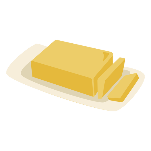Butter plate semi flat PNG Design