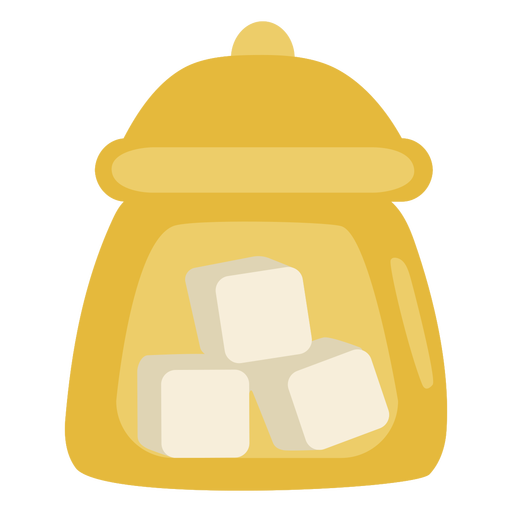 Sugar Jar Flat PNG & SVG Design For T-Shirts