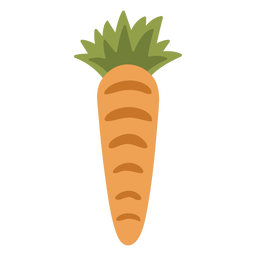 Simple carrot semi flat PNG Design