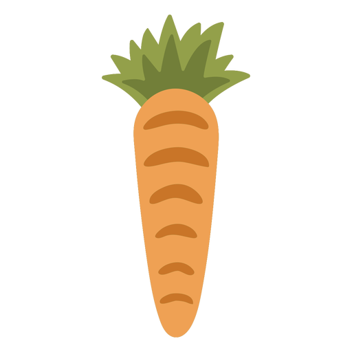 Simple carrot semi flat PNG Design