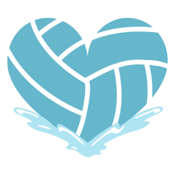 Wasserballball herzförmig ausgeschnitten PNG-Design