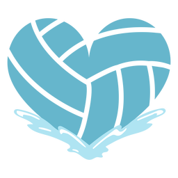 Waterpolo ball heart shaped cut out PNG Design Transparent PNG