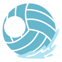 Crachá editável de bola de pólo aquático recortado Desenho PNG