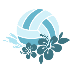 Waterpolo ball with flowers cut out PNG Design Transparent PNG