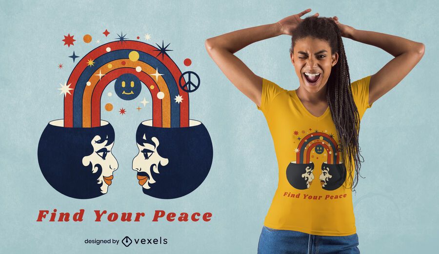 Peace day rainbow t-shirt design Peace day rainbow t-shirt design