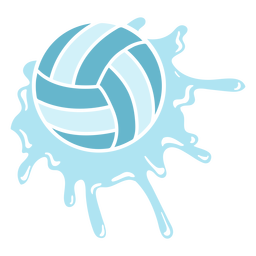 Wasserballball mit ausgeschnittenem Wasserspritzer PNG-Design