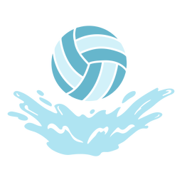 Waterpolo ball bouncing in water cut out PNG Design Transparent PNG