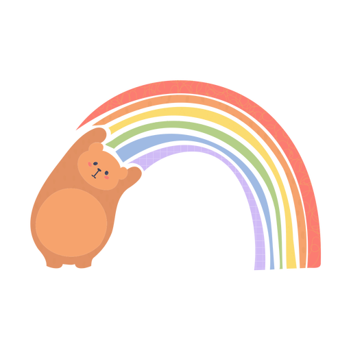 Bear and rainbow flat