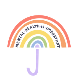 Mental health is important rainbow badge PNG Design