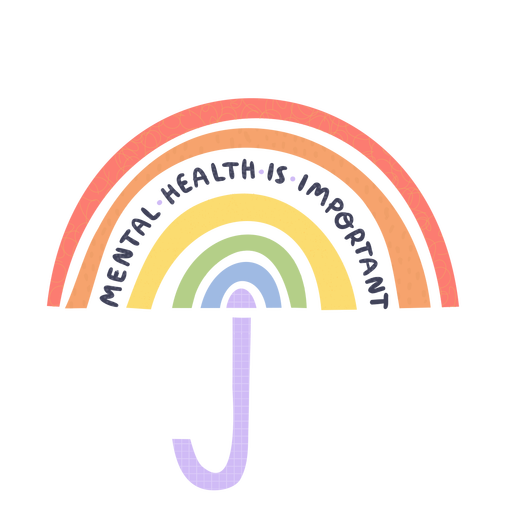 Textura de arco iris de salud mental - 4 Diseño PNG