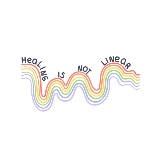 Textura de arco iris de salud mental - 9 Diseño PNG