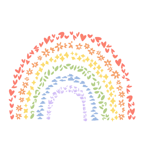 Psychische Gesundheit Rainbows Texture - 12 PNG-Design