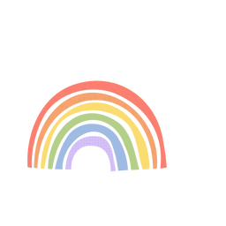 Pretty rainbow flat PNG Design Transparent PNG