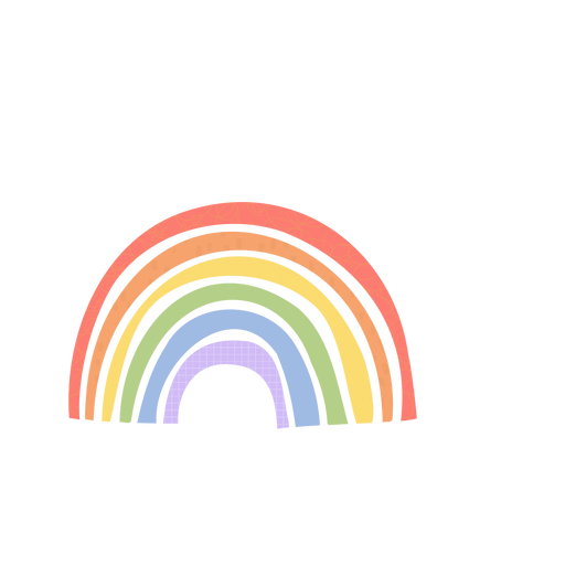 Pretty rainbow flat PNG Design