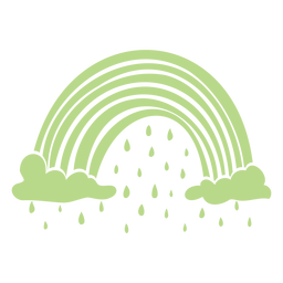 Rain and rainbow cut out PNG Design Transparent PNG