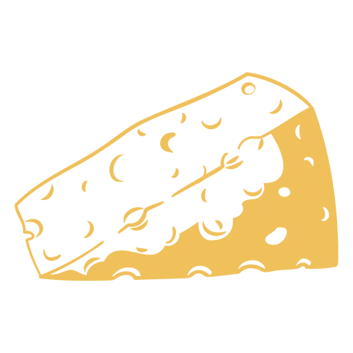 Cheese slice high contrast PNG Design